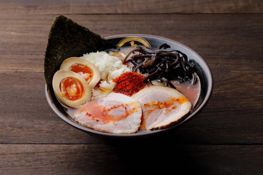 中華蕎麦 丸め 味玉海老辛醤ラーメン